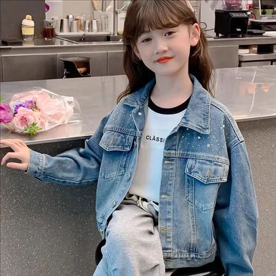 女童童装牛仔2025春秋外套秋装韩版洋气上衣新款儿童夹克爆款