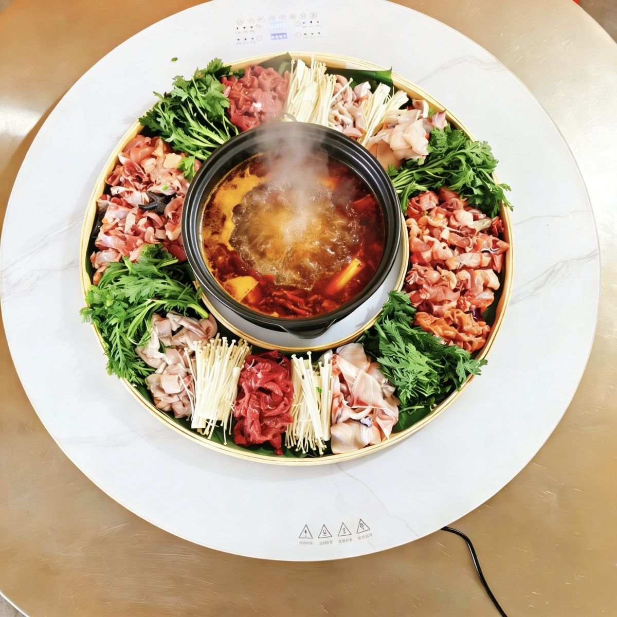 火锅店专用簸箕 竹编圆形摆盘餐具 农庄饭店餐厅商用簸箕源头工厂