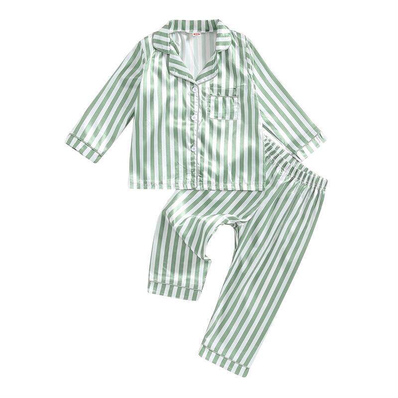 J 22434 Kids Plaid Print Pajama Set 儿童格子睡衣 跨境欧美外