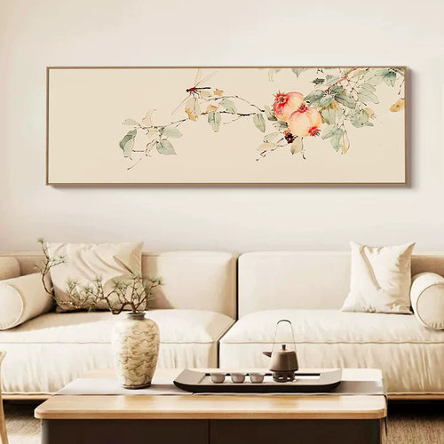 榴香满园The fragrant durian garden 客厅自然清新装饰画写意画