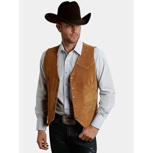 K 53366 Metal Button Suede Vest 金属扣麂皮绒马甲 跨境供