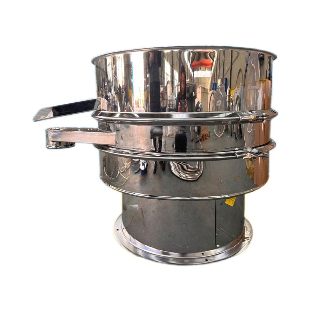 猪粪污水过滤圆筛不锈钢振动筛固液分离机环保设备脱水机污水处理