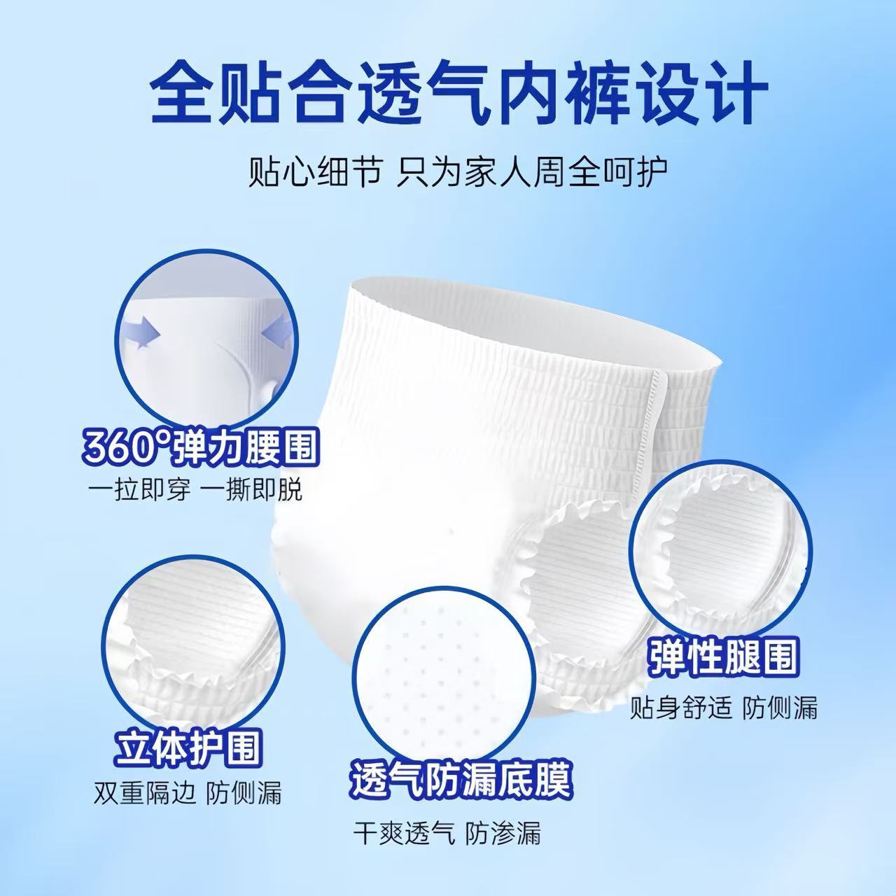 医用成人老人拉拉裤加厚尿显内裤式纸尿裤高腰大码防侧漏女经期裤