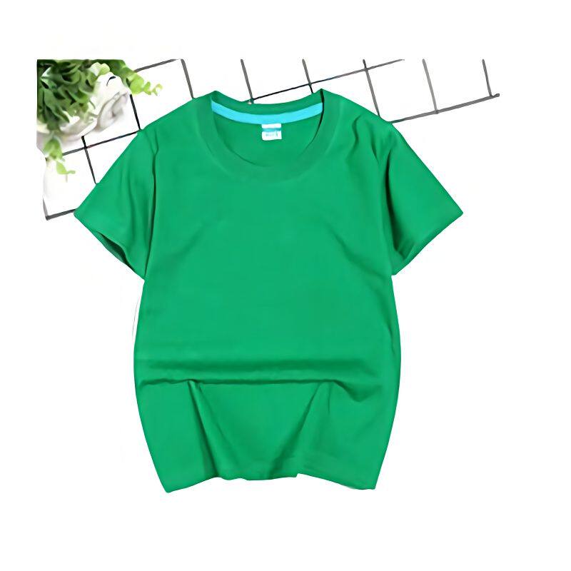 儿童糖果色短袖t恤亲子套装幼儿园表演班服小学生运动会彩色班服