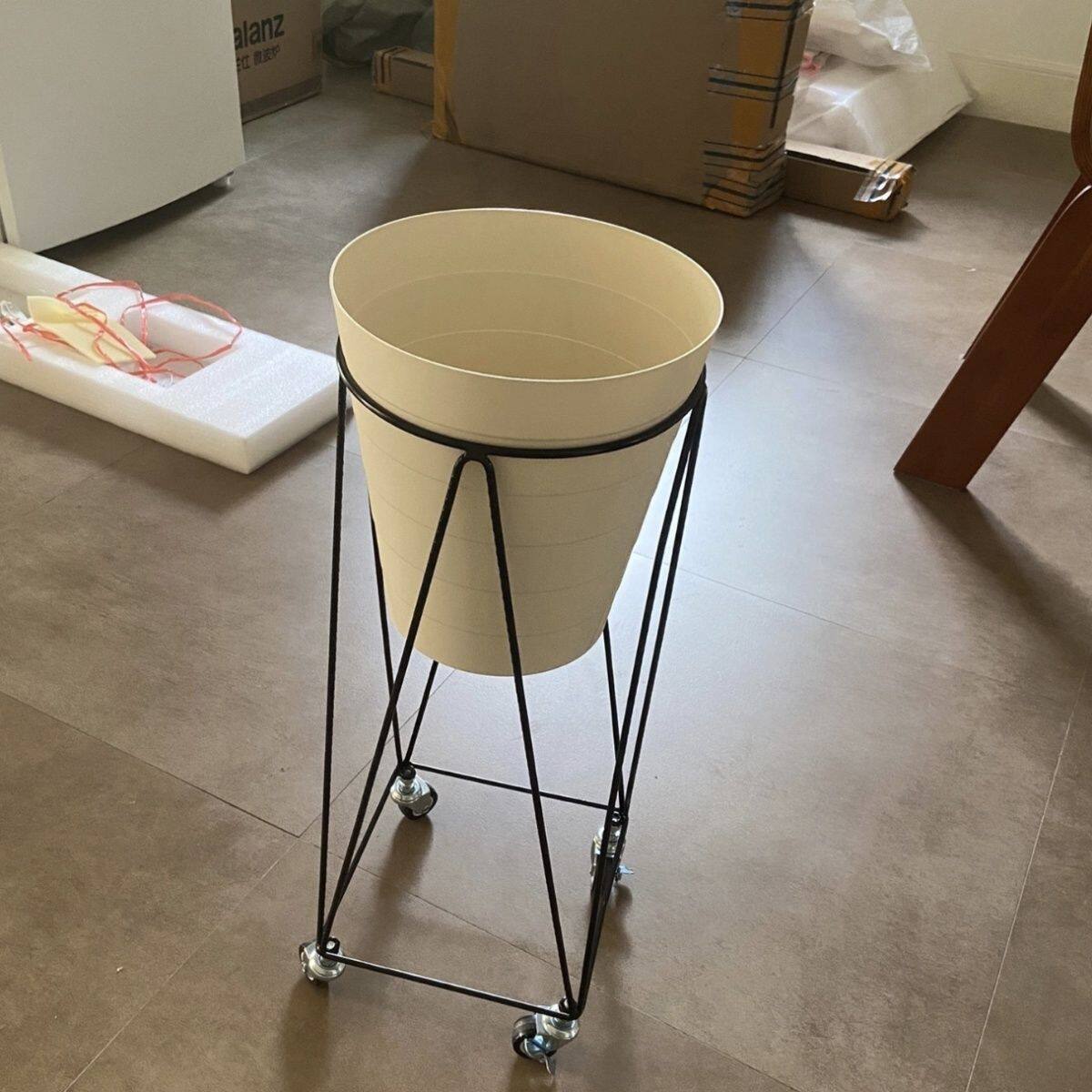 垃圾桶加高支架可移动加高厨房垃圾桶家用带轮移动免弯腰客厅支架