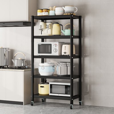 长80cm微波炉置物架厨房落地式多层收纳架家用简约厨房置物架