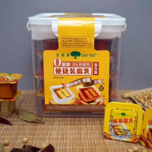 麦德龙代购巨树牌腐乳混合装480g红油麻油腐乳独立小包装零添加剂