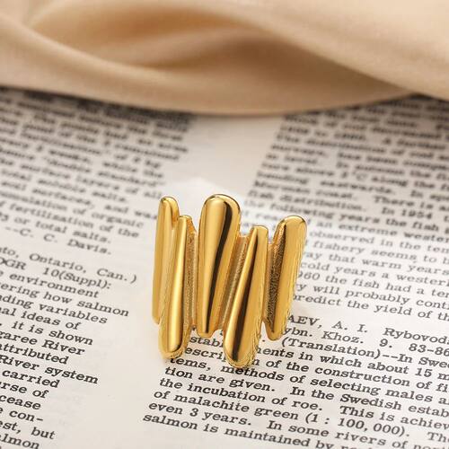 Vintage Stainless Steel Rings for Women Punk Chunky Irregula