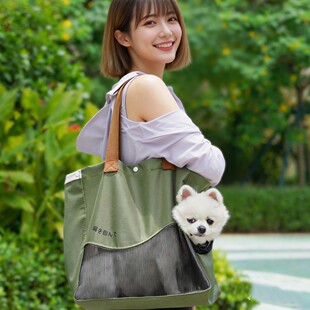 狗狗包社会化训练猫包外出便携包防应激猫咪背包帆布包钻洞宠物包