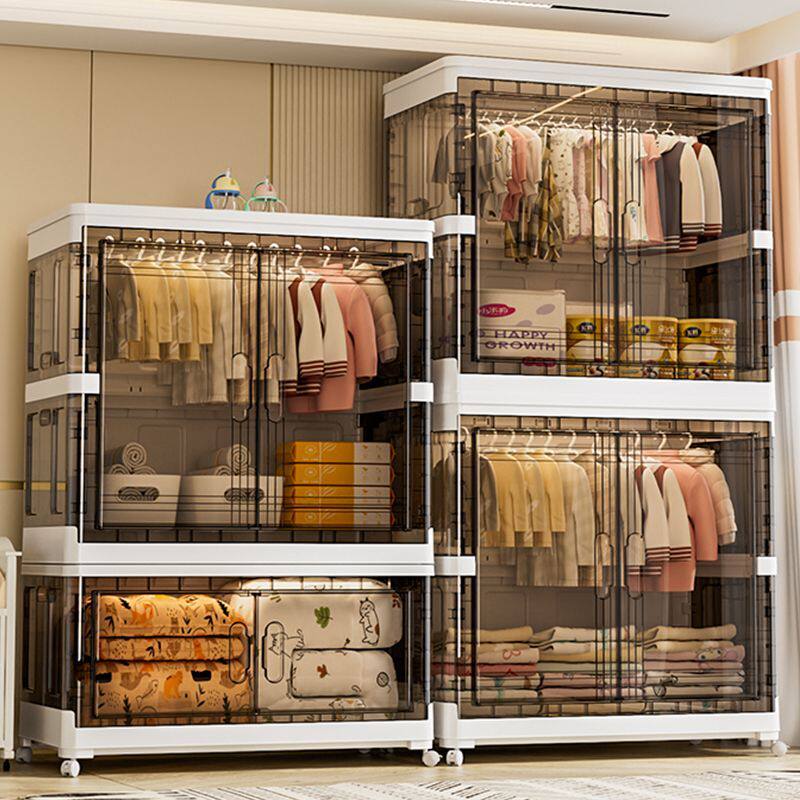 75加大免安装儿童衣柜可折叠宝宝衣服整理收纳柜零食储物柜收纳箱