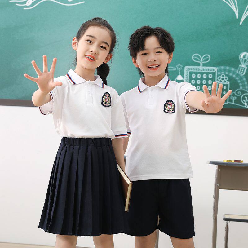 幼儿园园服定制小学生中大童夏季校服套装儿童套装校服短袖夏季
