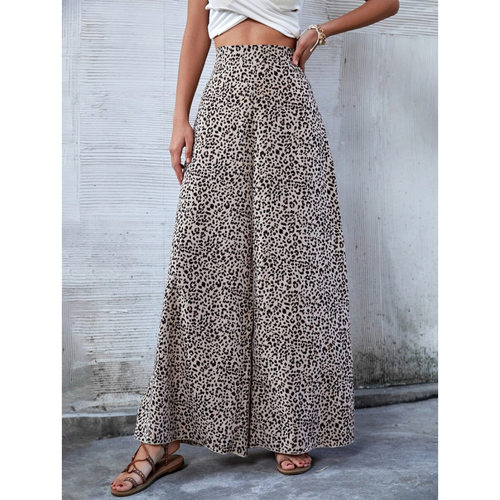 C 65349 High-waist leopard print chiffon pants 高腰豹纹雪纺