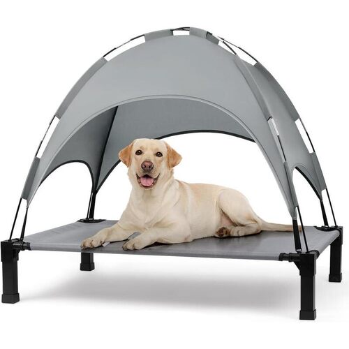 Heeyoo Elevated Dog Bed with Canopy Outdoor Dog Bed Cot
