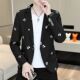 修身 刺绣潮流男装 单西帅气男士 个性 潮 休闲西服春秋季 西装 外套韩版