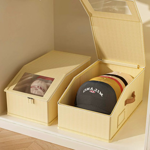 帽子收纳神器柜内鸭舌棒球帽存放盒家用防尘省空间保护帽子置物架