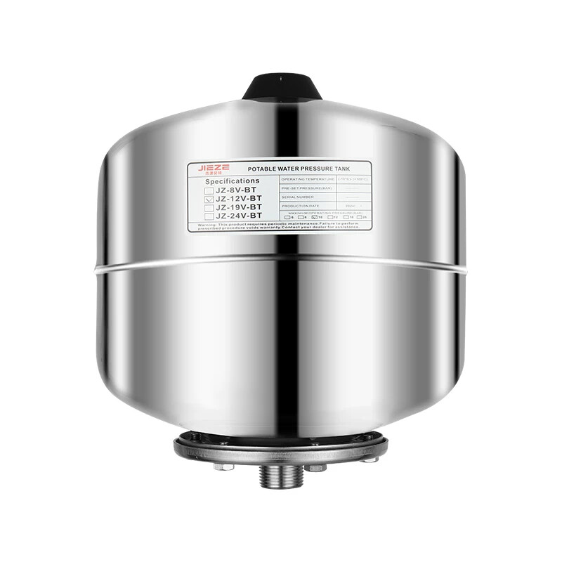 304不锈钢压力罐水泵稳压罐5L8L隔膜罐变频泵配件高压充气膨胀罐