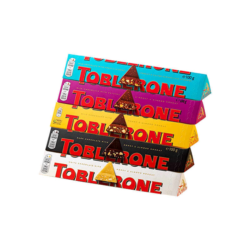 瑞士三角TOBLERONE蜂蜜扁桃仁葡萄干牛奶巧克力100g清仓特价