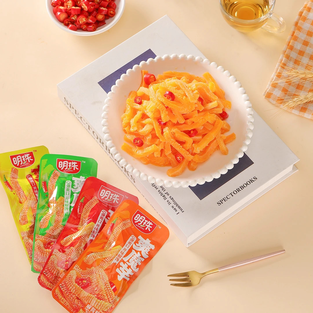 明珠魔芋爽劲道爽口零食休闲宿舍食品解馋零食素毛肚散装香辣麻酱