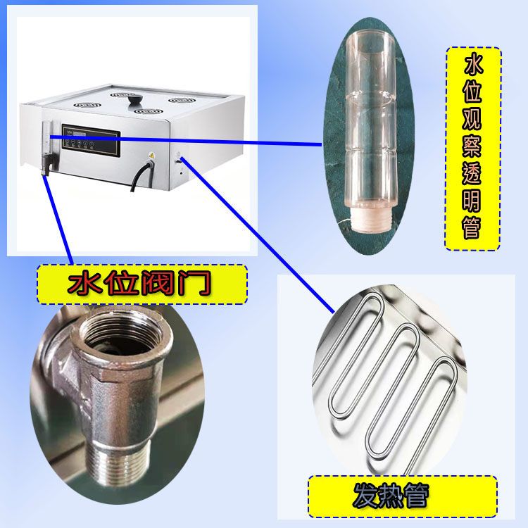 台式蒸包机配件零配(透明直立型水管通用型蒸包炉配件)散件小笼包