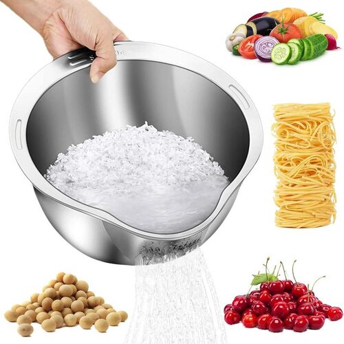 Stainless Steel Rice Washing Drain Basket 1 Count
