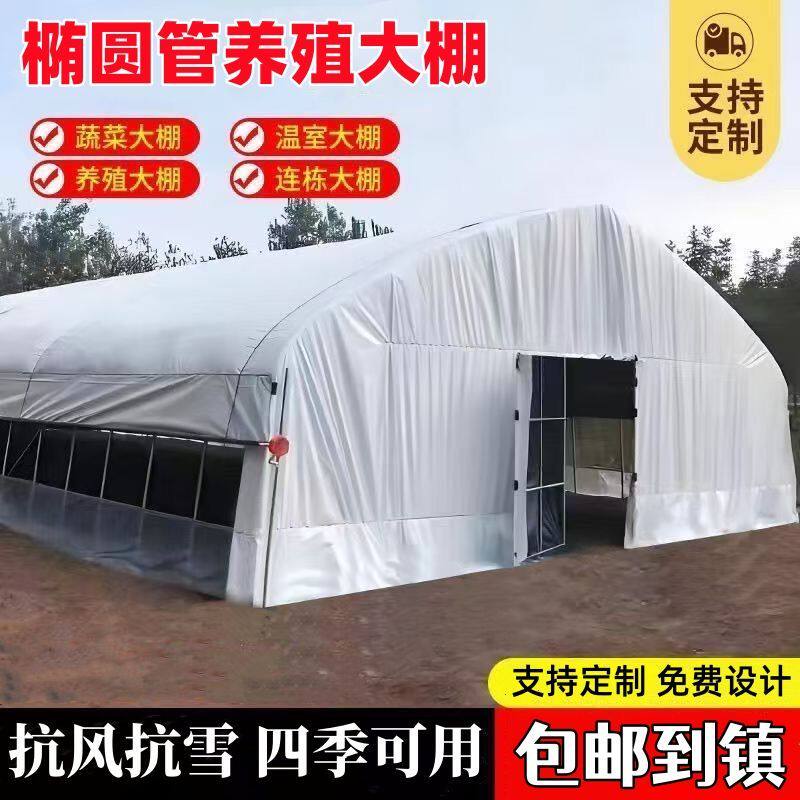 椭圆管养殖种植大棚骨架温室支架一整套养殖棚全套鸡鸭鹅猪牛羊棚