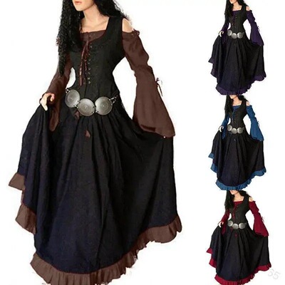 European and American Medieval Court Retro Slim Fit