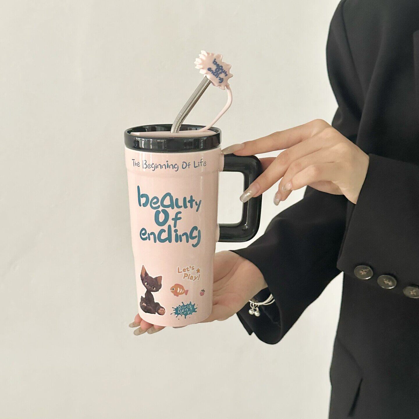 伴手礼杯子生日礼物女生送闺蜜朋友实用的高级感水杯学生党吸管杯