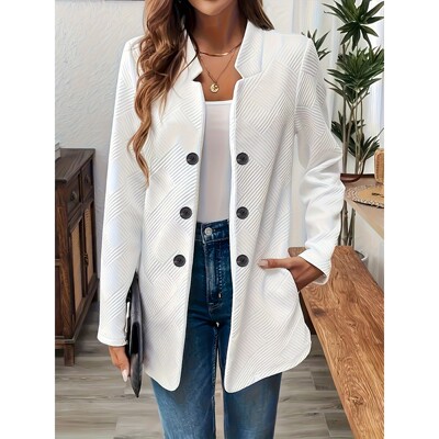 B 55381 Three Button Double Breasted Jacket 双扣西装 专