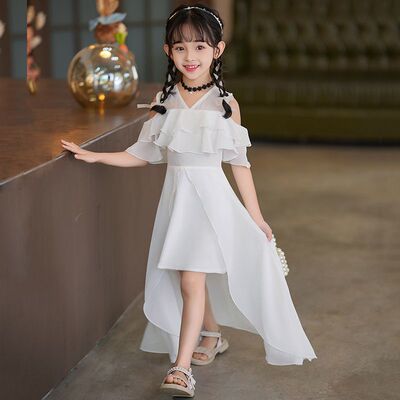 女童连衣裙新款2026洋气夏装儿童雪纺裙公主中大童小女孩夏季裙子