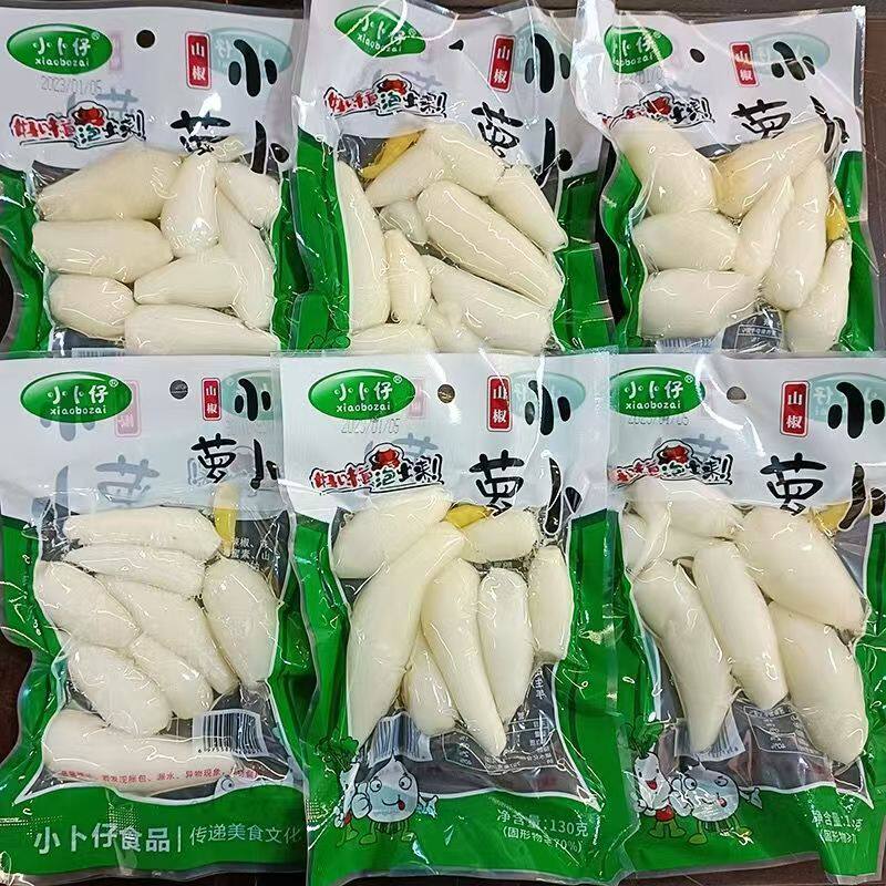 小卜仔山椒小萝卜130g泡椒白萝卜开胃酸辣爽口下饭菜休闲解馋零食