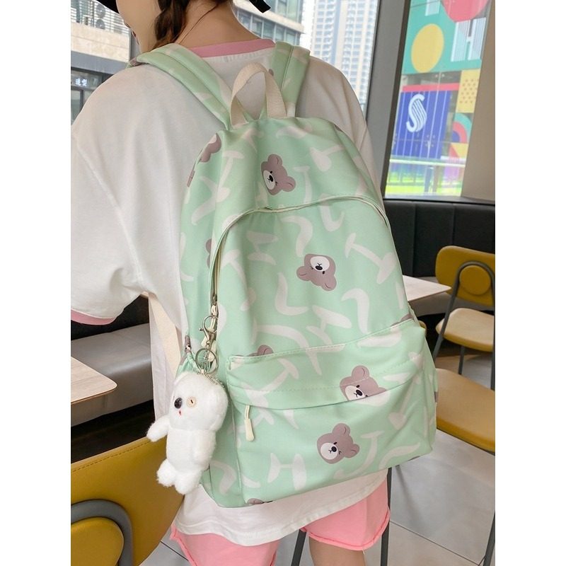 ins书包初中女生小众原宿涂鸦设计双肩包高中生大学生大容量背包