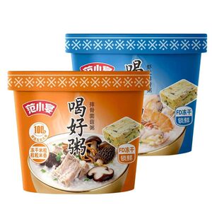 范小宴速食潮汕砂锅粥免煮早餐方便冲泡懒人营菌菇排骨虾蟹海鲜粥