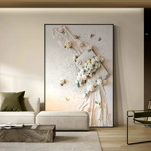 《素华锦梦》高级感玄关挂画入户走廊壁画客厅沙发背景墙装饰画