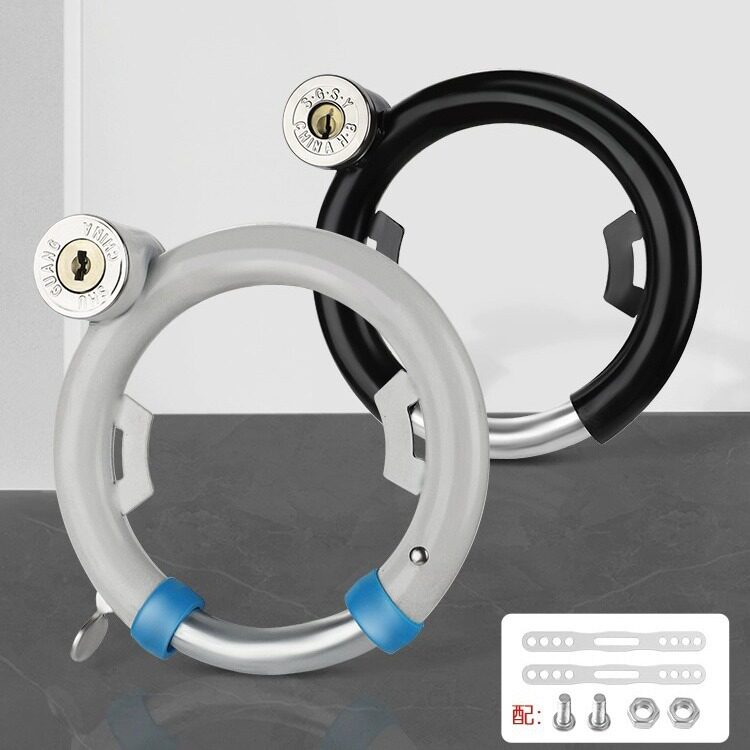 自行车锁防盗加粗锁山地车电动车电瓶车车锁圆形锁单车锁配件