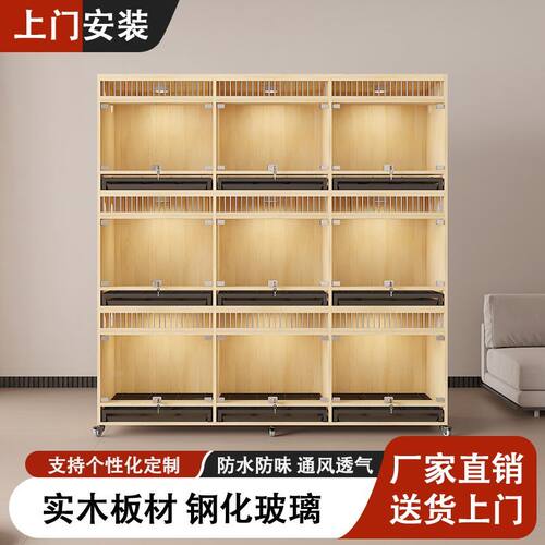 狗笼子展示柜繁育笼实木狗屋小型中型大型狗炼厕所狗犬舍寄养狗柜