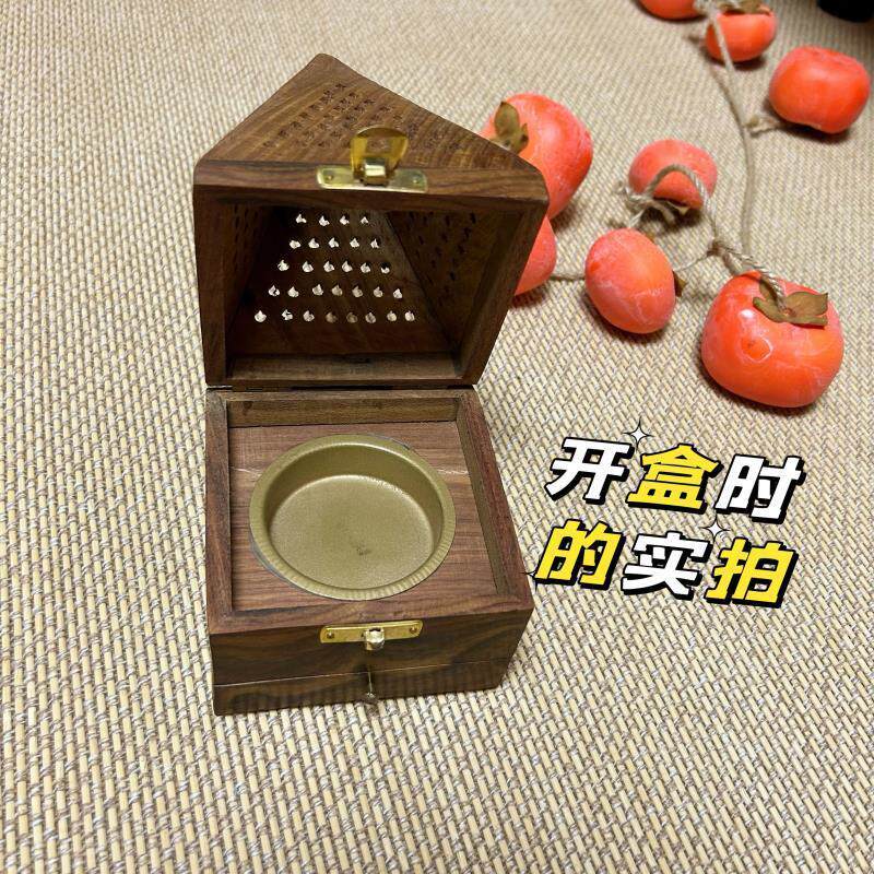 新款木制塔香炉熏香盒金字塔家用卧摆件香料盒(大号)