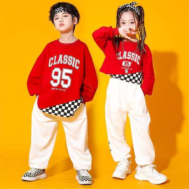 元旦啦啦队演出服幼儿园小学生嘻哈班服运动会街舞表演服装套装