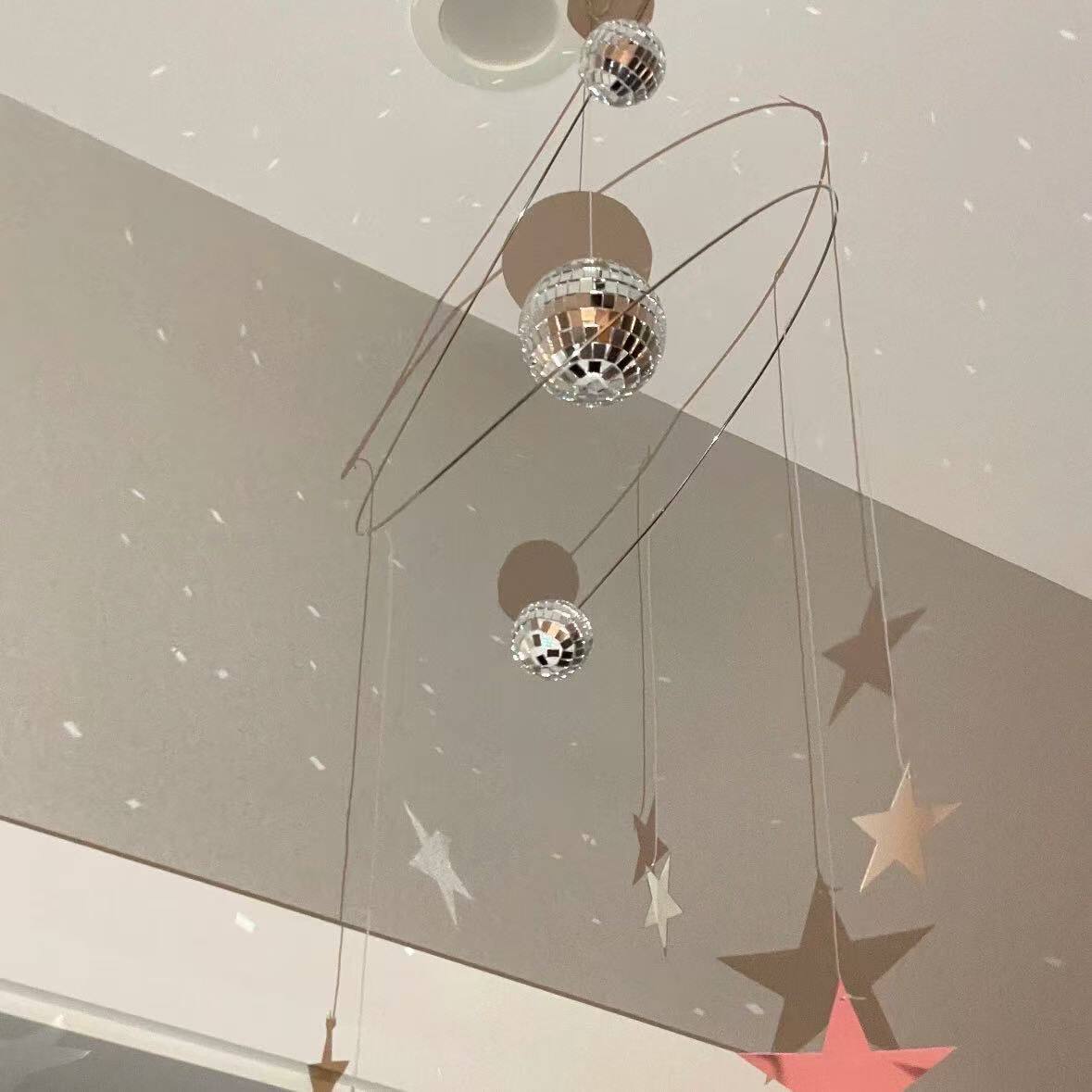 星星夜空阳光反光捕手星球手工平衡DIY吊饰挂饰礼物