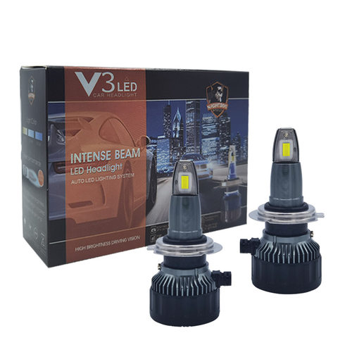 石栏V3E汽车LEDH1H11H7强光超亮H4远近一体9012激光车灯前大灯