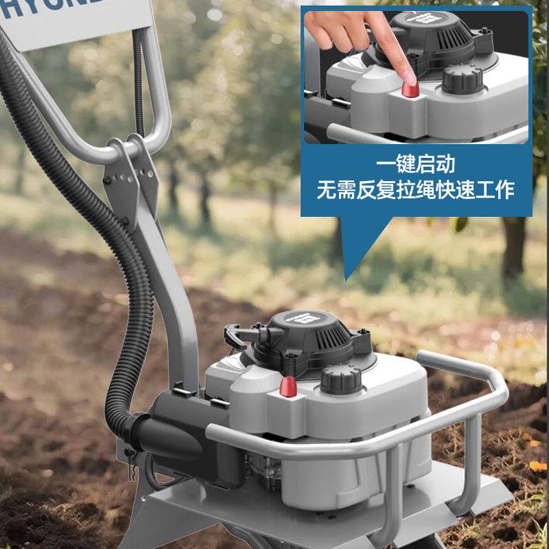 韩国现代多功能小型耕耘机四行程犁地小型农用旋耕机家用老人耕地