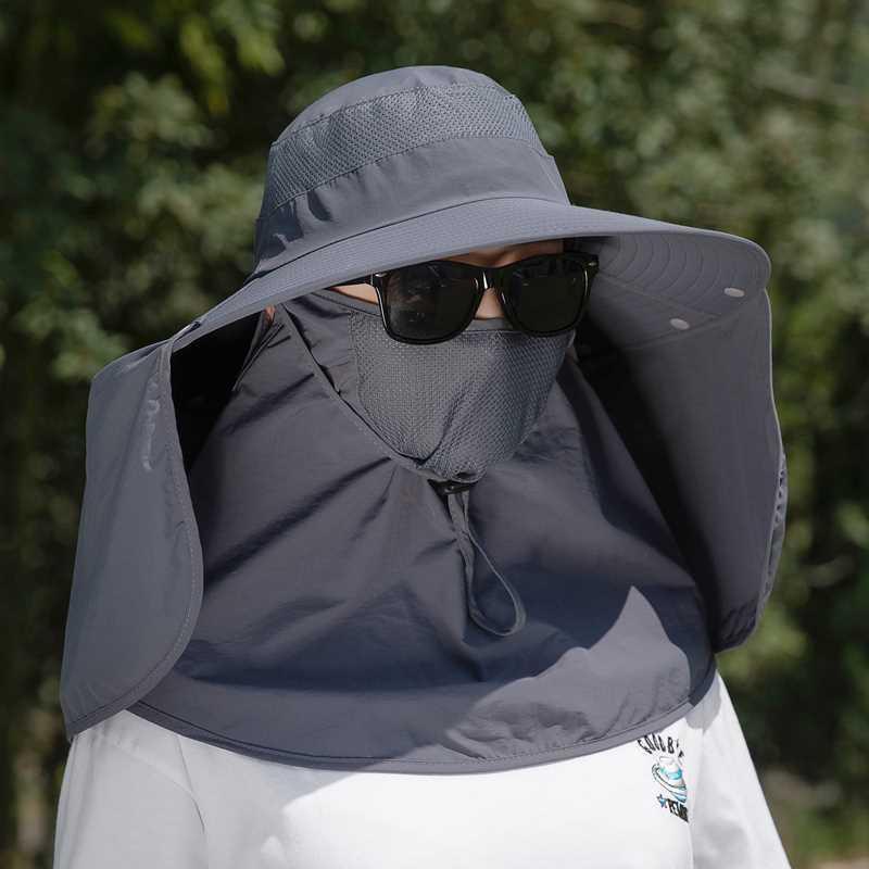 防晒帽子女2025新款夏季防紫外线户外遮脸太阳帽大帽檐骑车遮阳帽