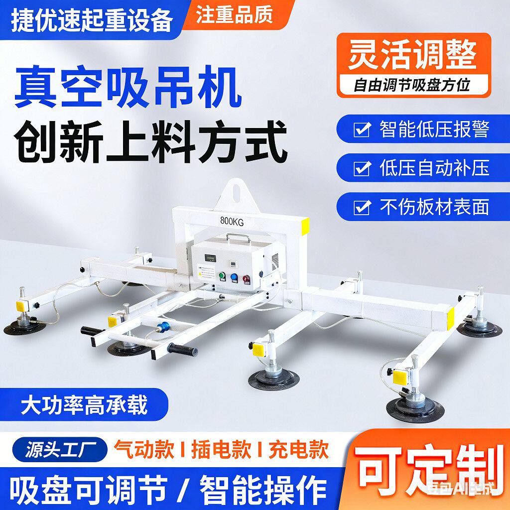 电动真空吸盘不锈钢板铁板激光切割上料吸吊机气动吸盘吊具电吸盘