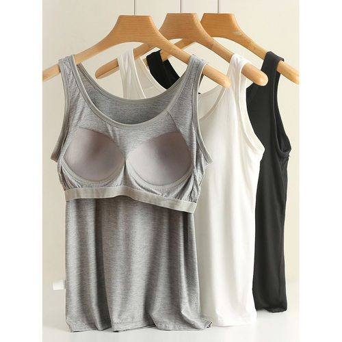 Q 50815 Modal padded sling camisole 莫代尔带胸垫吊带背心