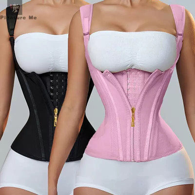 Women's Waist Trainer CorsetAdjustable Straps Steel Bone