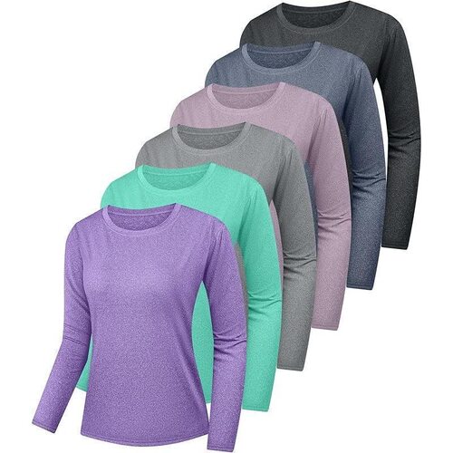 Womens Quick Dry Fit Long Sleeve Shirts UPF 50 Rash Guard