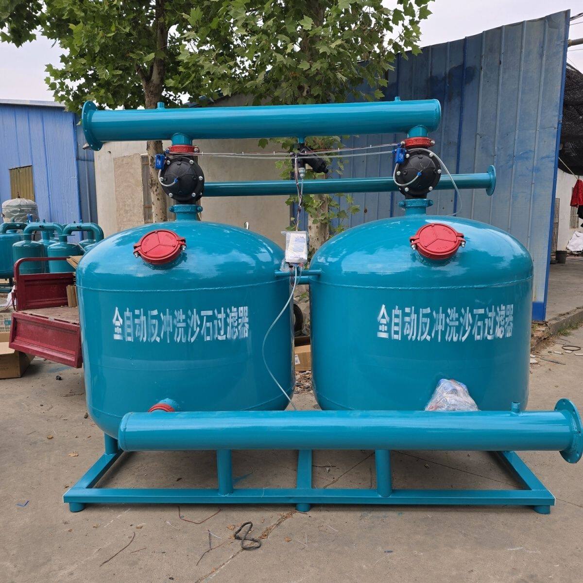 全自动冲洗砂石过滤器滴灌喷灌手动反冲洗沙石过滤器泵房过滤器厂