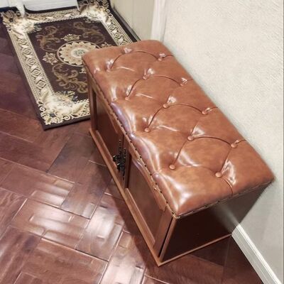 真皮鞋柜门口进门上档次实木换鞋凳可坐入门家用防尘收纳鞋架靠墙
