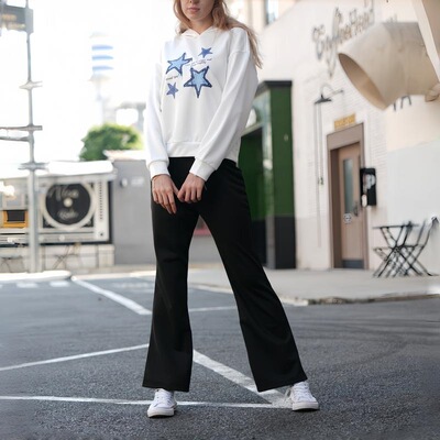 K 49868 Fashion Butterfly Print Fleece Hoodie 蝴蝶卫衣