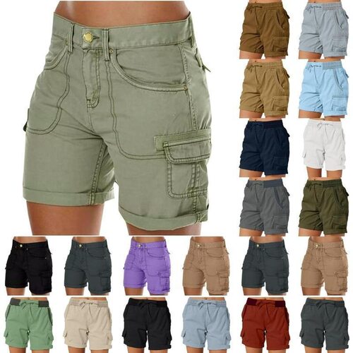 Womens Cargo Shorts Casual Summer High Waisted Casual Shorts