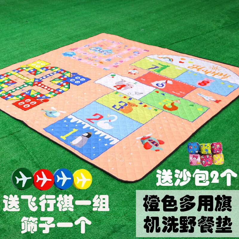 户外加厚露营可折叠帐篷地垫防潮垫飞行棋儿童出游野餐垫游戏便携